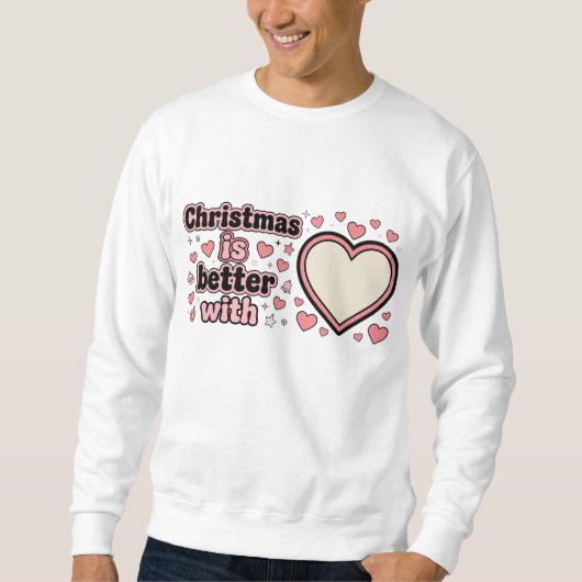 Kerstmis is leuker met een persoonlijk hart trui (Voorkant)