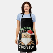 Kerstmis Is Leuker Met S'more Santa Hoed Kamperen Schort (Gedragen)