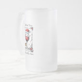 Kerstmis is leuker met wijn matglas bierpul (Voorkant links)