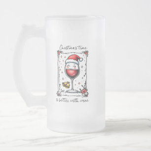 Kerstmis is leuker met wijn matglas bierpul