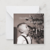 Kerstmis is liefde in actie notitiekaartje (Voorkant)