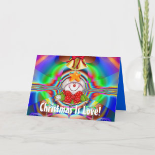 Kerstmis is Love Wenskaart Feestdagen Kaart