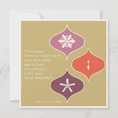 "Kerstmis is Magie" Mid-Century Kerstkaart (Voorkant)