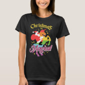 Kerstmis is magische kerststallende unicorn Funny T-shirt (Voorkant)