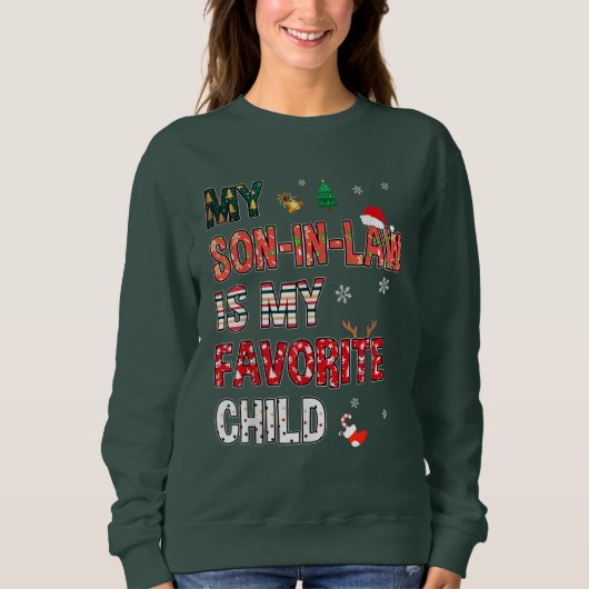 Kerstmis is mijn favoriete kind schoonzoon trui (Voorkant)