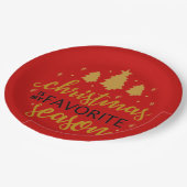 Kerstmis is mijn favoriete Word Art Papieren Bordje (Gekanteld)