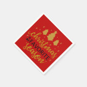 Kerstmis is mijn favoriete Word Art Servet (Hoek)