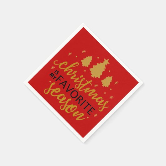 Kerstmis is mijn favoriete Word Art Servet (Hoek)