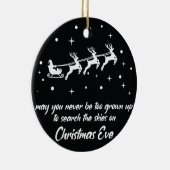 Kerstmis is nooit te groot om naar de hemel te zoe keramisch ornament (Rechts)