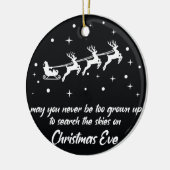 Kerstmis is nooit te groot om naar de hemel te zoe keramisch ornament (Links)