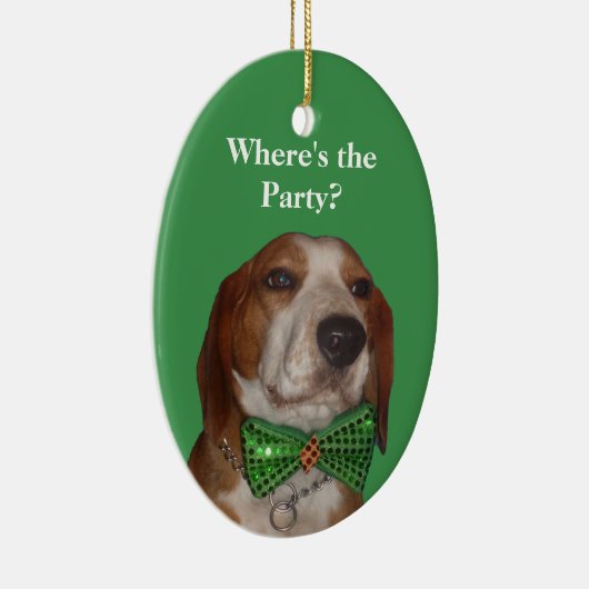 Kerstmis is ook voor Beagles Keramisch Ornament (Rechts)