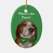 Kerstmis is ook voor Beagles Keramisch Ornament (Voorkant)