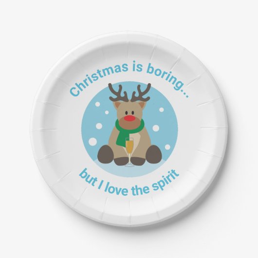 Kerstmis is saai papieren bordje (Voorkant)