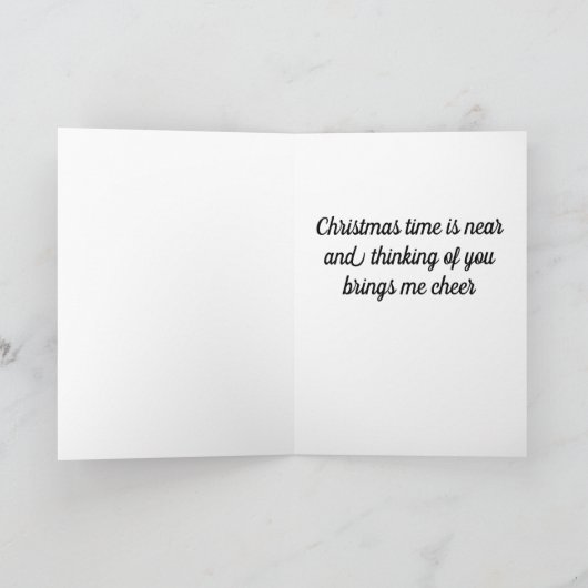 KERSTMIS IS TIJD OM NA TE DENKEN OVER "JIJ" FEESTDAGEN KAART (Binnen)