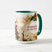 Kerstmis is voor de mok van de vogelkoffie met Big (Voorkant rechts)