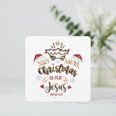 KERSTMIS IS VOOR JEZUS CHRISTELIJK KIND FEESTDAGENKAART (Staand voorkant)