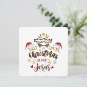 KERSTMIS IS VOOR JEZUS CHRISTELIJK KIND FEESTDAGENKAART (Staand voorkant)