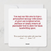 KERSTMIS IS VOOR JEZUS CHRISTELIJK KIND FEESTDAGENKAART (Achterkant)