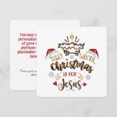 KERSTMIS IS VOOR JEZUS CHRISTELIJK KIND FEESTDAGENKAART (Voorkant / Achterkant)