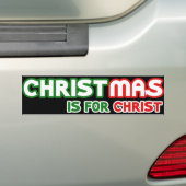 Kerstmis is voor Jezus Christus Unite Bumpersticker (Op auto)
