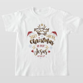 KERSTMIS IS VOOR JEZUS Schattige Christelijk Meisj T-shirt (Laagn)