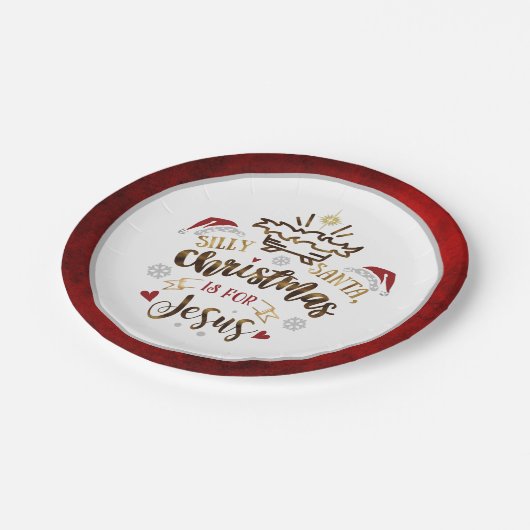 KERSTMIS IS VOOR JEZUS Schattigee Kinder Party Papieren Bordje (Gekanteld)