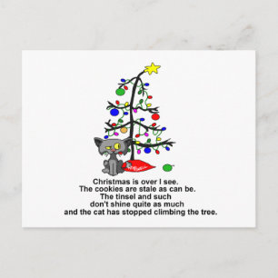 Kerstmis is voorbij feestdagenkaart