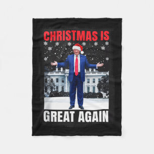 Kerstmis is weer geweldig Grappig Donald Trump Ker Fleece Deken