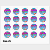 Kerstmis is zo roovy ronde sticker (Vel)