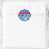 Kerstmis is zo roovy ronde sticker (Tas)