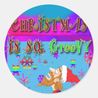 Kerstmis is zo roovy ronde sticker