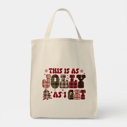 Kerstmis is zo vrolijk als ik krijg tote bag (Achterkant)