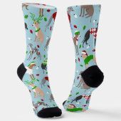 Kerstmis Italiaanse Greyhound Dog Socks Sokken (Gebogen)