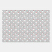 Kerstmis, Italiaanse Grijshond, aangepaste kleur Inpakpapier Vel (Voorkant 3)