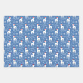 Kerstmis, Italiaanse Grijshond, aangepaste kleur Inpakpapier Vel (Voorkant)