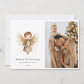 Kerstmis Jaarlijkse Familie Review Schattige Boho  Feestdagenkaart (Voorkant)