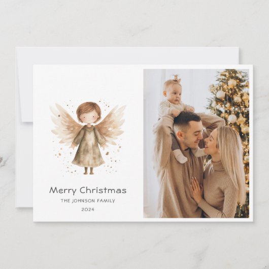 Kerstmis Jaarlijkse Familie Review Schattige Boho  Feestdagenkaart (Voorkant)