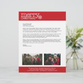 Kerstmis - Jaarlijkse feestdag, Letter 2 Foto Gepersonaliseerd Briefhoofd (Staand voorkant)