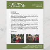 Kerstmis - Jaarlijkse feestdag met foto's Custom Briefhoofd (Voorkant)