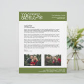 Kerstmis - Jaarlijkse feestdag met foto's Custom Briefhoofd (Staand voorkant)