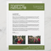 Kerstmis - Jaarlijkse feestdag met foto's Custom Briefhoofd (Voorkant / Achterkant)