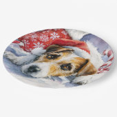 Kerstmis Jack Russell Papieren Bord (Gekanteld)