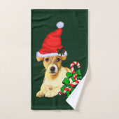 Kerstmis Jack Russell Terrier Bad Handdoek (Handdoek)