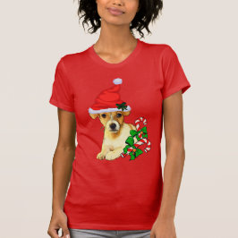 Kerstmis Jack Russell Terrier vrolijk T-shirt