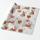 Kerstmis Jackrabbits Inpakpapier (Uitgerold)
