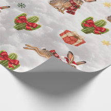 Kerstmis Jackrabbits Inpakpapier