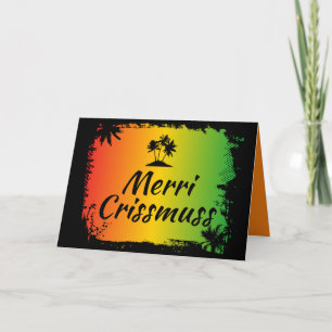 Kerstmis Jamaicaanse Rasta Tropisch Kaart
