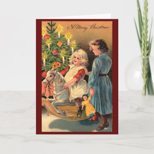 Kerstmis jaren 40 Retro Custom Kaart (Voorkant)