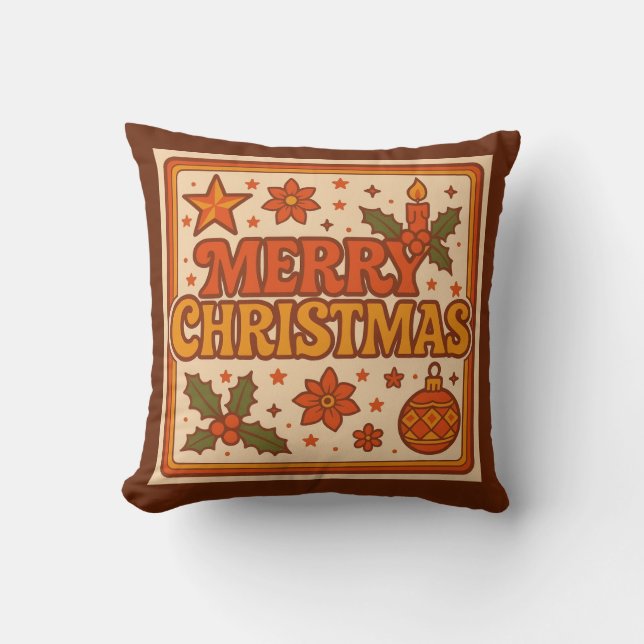 Kerstmis jaren 70 kussen (Voorkant)
