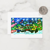 Kerstmis Jazz muziek Mok Uitnodiging Magneet (Voorkant / Achterkant in situ)